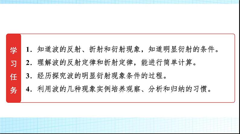 人教版高中物理选择性必修第一册第三章3波的反射、折射和衍射课件+学案02