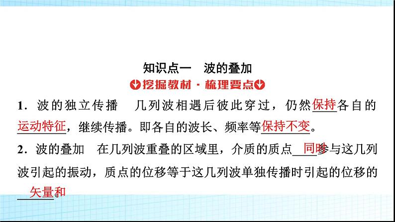 人教版高中物理选择性必修第一册第三章4波的干涉课件+学案03