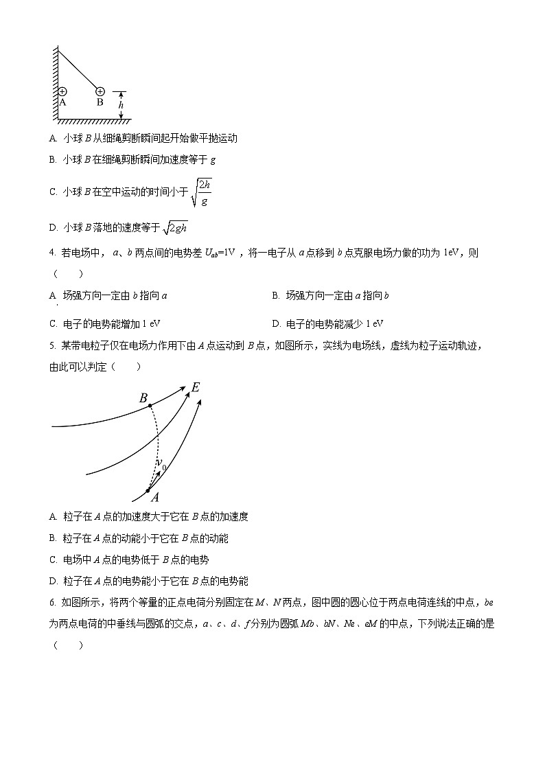 河北省沧州市第二中学2024-2025学年高二上学期9月月考物理试题  Word版无答案第2页