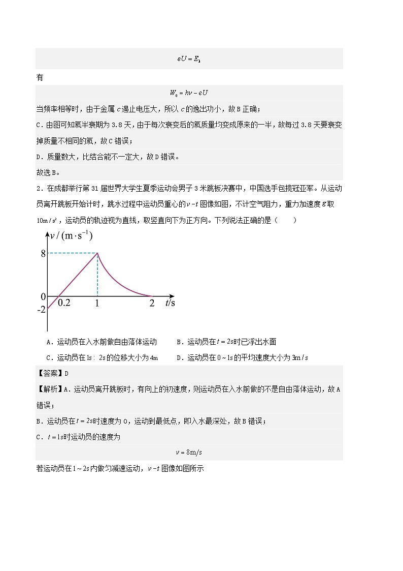 山东省备战2024年高考物理模拟卷01含解析第2页