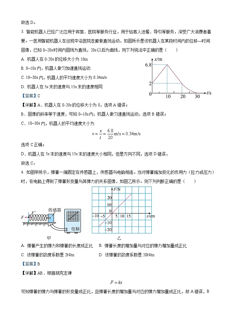 重庆市2023_2024高三物理上学期开学学术水平考试试题第2页