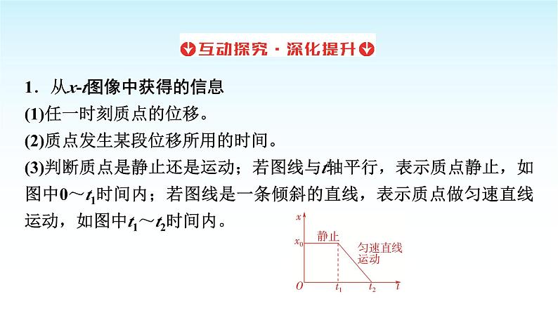 人教版高中物理必修第一册第一章第2节第2课时位移—时间图像位移和时间的测量课件第5页