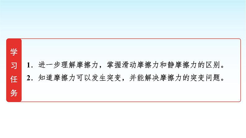 人教版高中物理必修第一册第三章素养提升课(三)摩擦力的综合分析课件+学案02