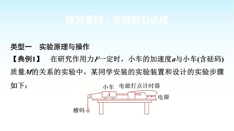 人教版高中物理必修第一册第四章第2节实验探究加速度与力、质量的关系课件第6页