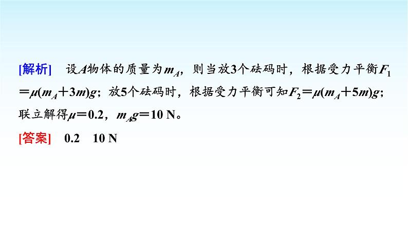 人教版高中物理必修第一册第四章主题提升课(二)相互作用与运动定律课件第4页