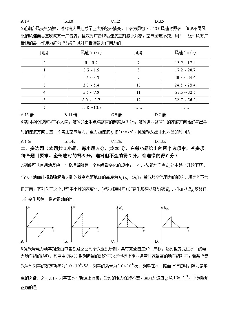 湖南省长沙市雅礼中学2024-2025学年高三上学期月考（二）物理试题02
