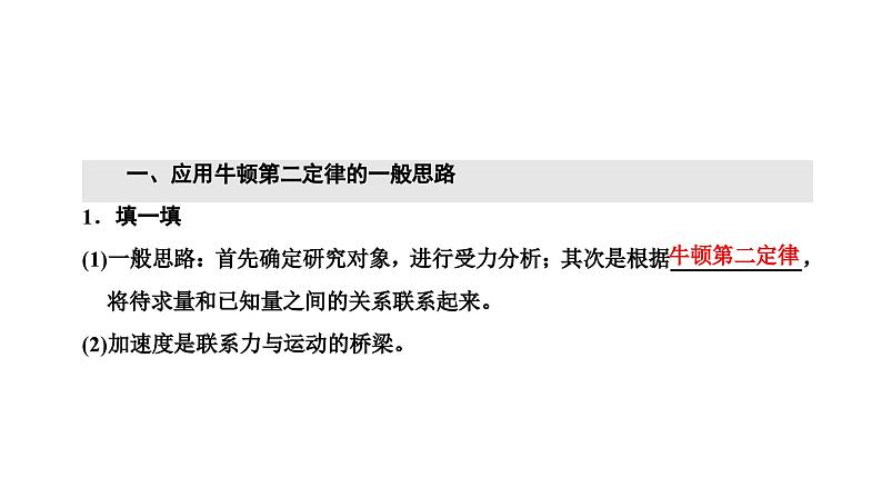 2024-2025学年高中物理必修第一册（粤教版）教学课件 第四章 牛顿运动定律 第五节 牛顿运动定律的应用第2页