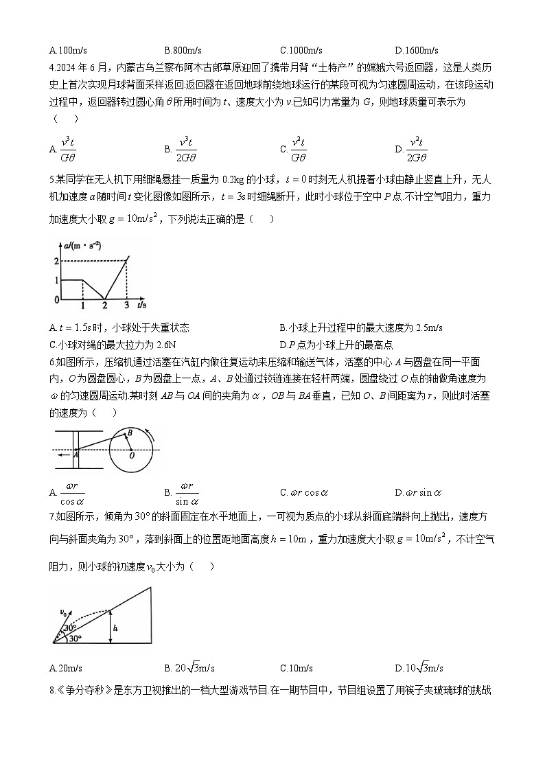 山东省潍坊市天一大联考2024-2025学年高三上学期10月月考物理试题(无答案)第2页