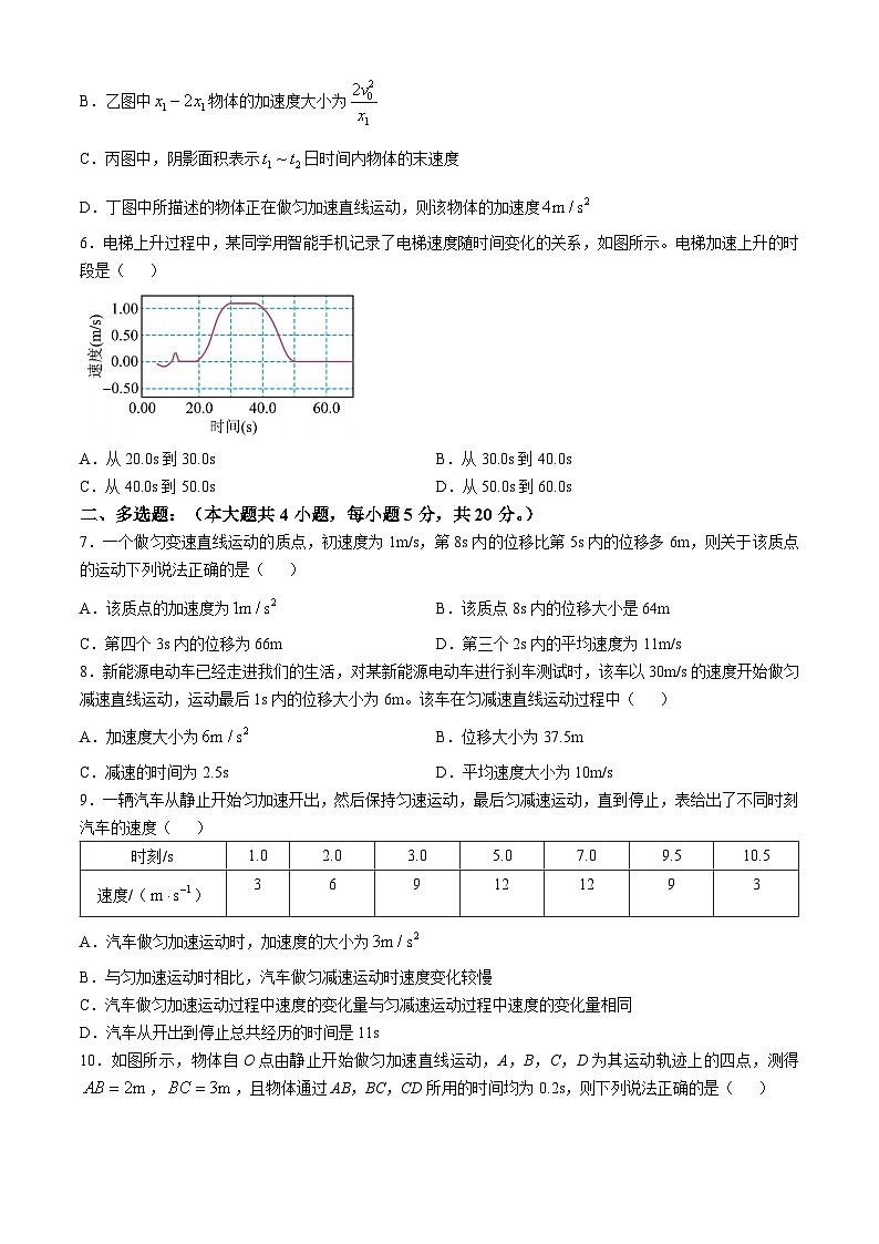 湖南省长沙市周南中学2024-2025学年高一上学期10月月考物理试题第2页