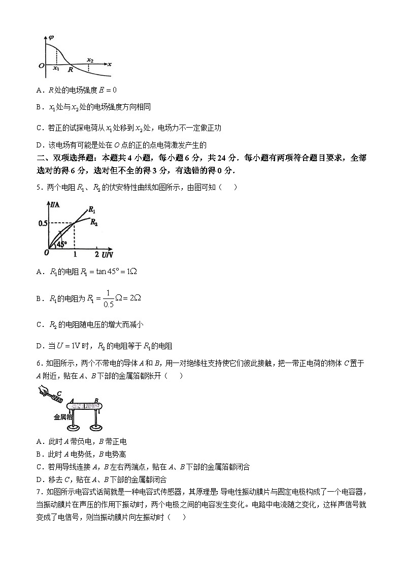 福建省厦门第六中学2024-2025学年高二上学期10月月考物理试题02