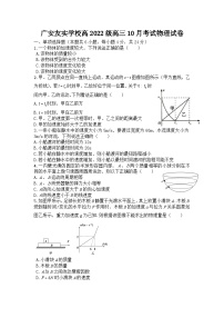 四川省广安市友实学校2024-2025学年高三上学期10月月考物理试题