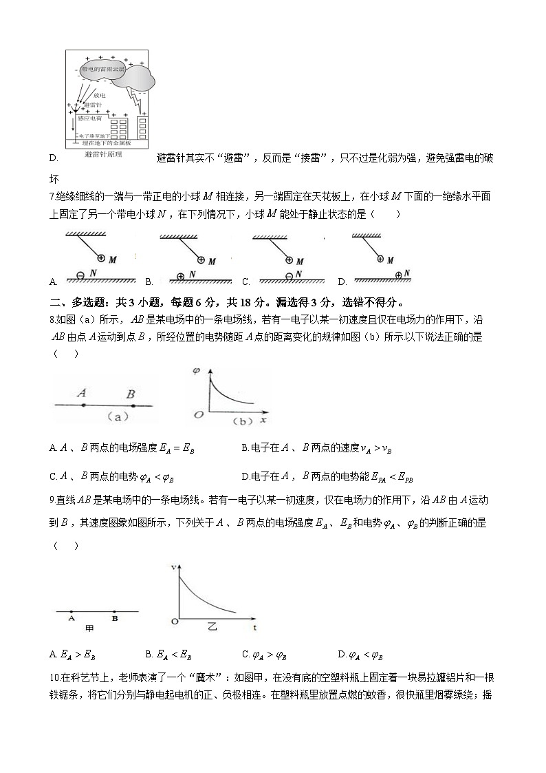 河南省商丘市夏邑县第一高级中学2024-2025学年高二上学期10月月考物理试题第3页