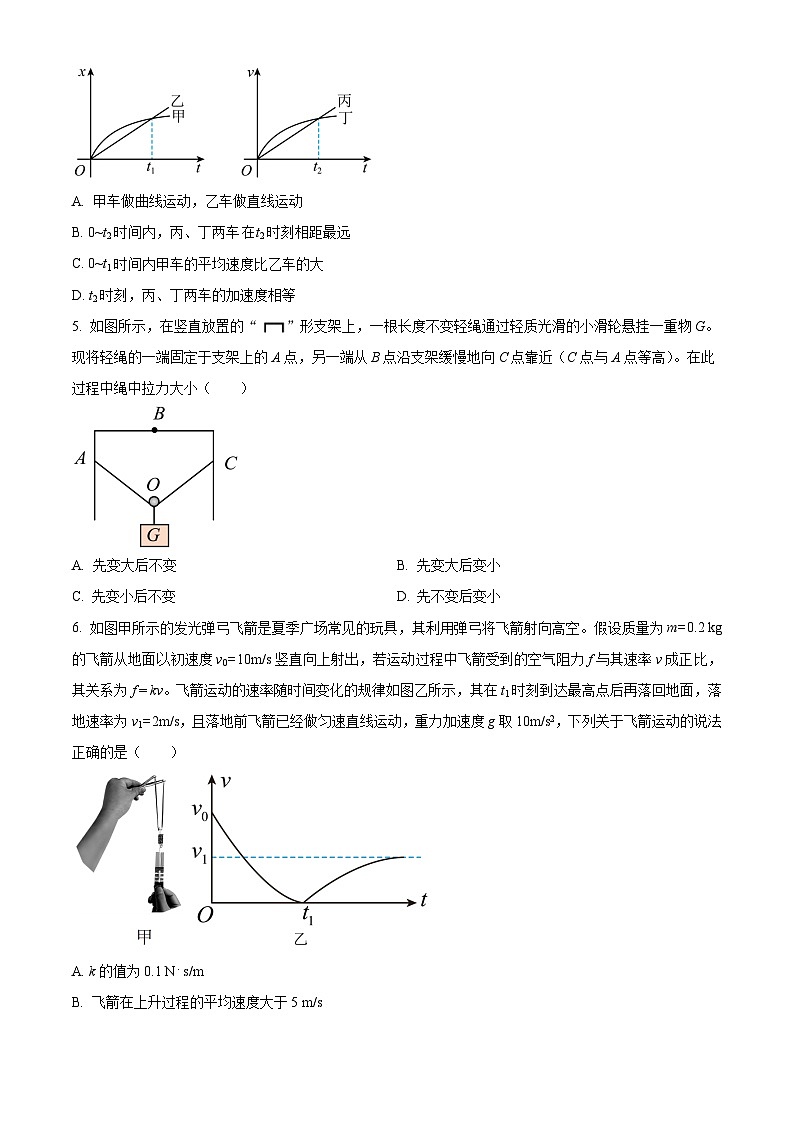 重庆市荣昌中学2024-2025学年高三上学期9月月考物理试题 Word版无答案第2页