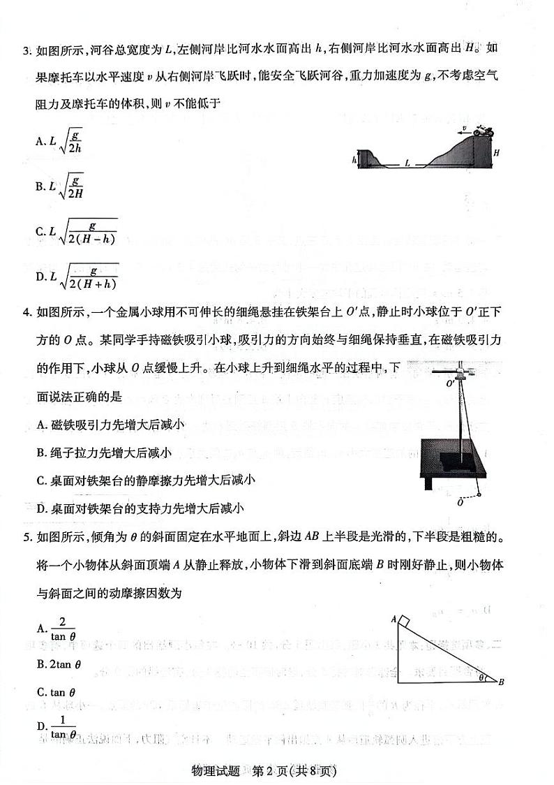 安徽省皖豫名校联盟2024-2025学年高三上学期10月联考物理试题第2页