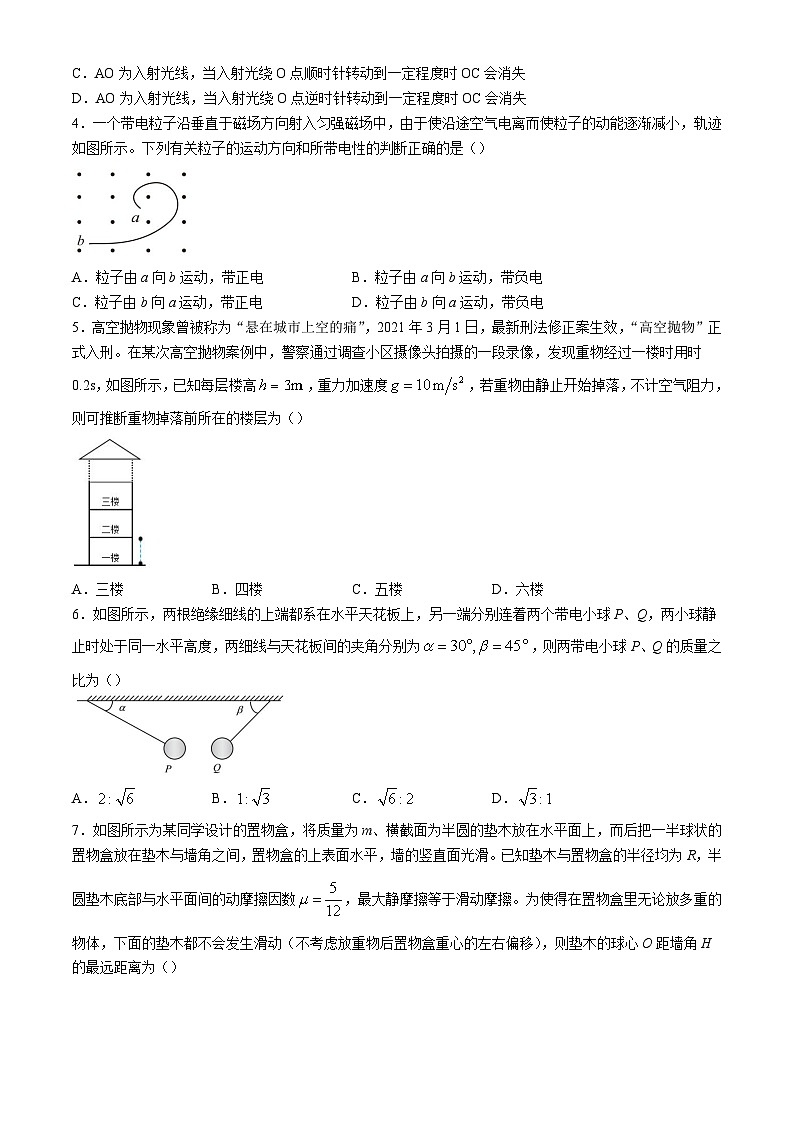 江西省南昌市第十九中学2024-2025学年高三上学期10月月考物理试题第2页