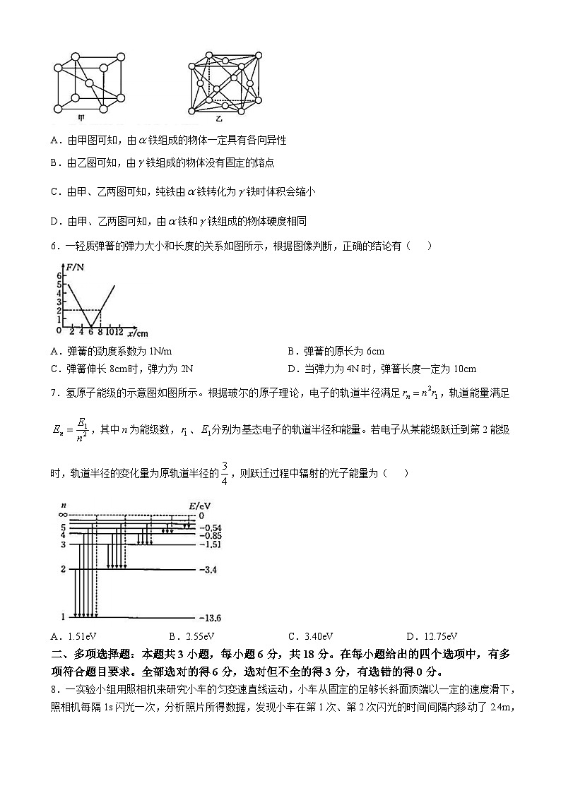 河北省部分名校2023-2024学年高二下学期期末联考物理试题第2页