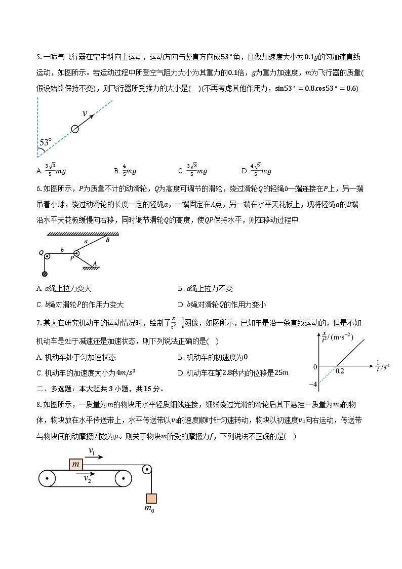 2024-2025学年云南省大理市辖区高三（上）高中毕业生区域性规模化统一检测物理试卷（含解析）第2页