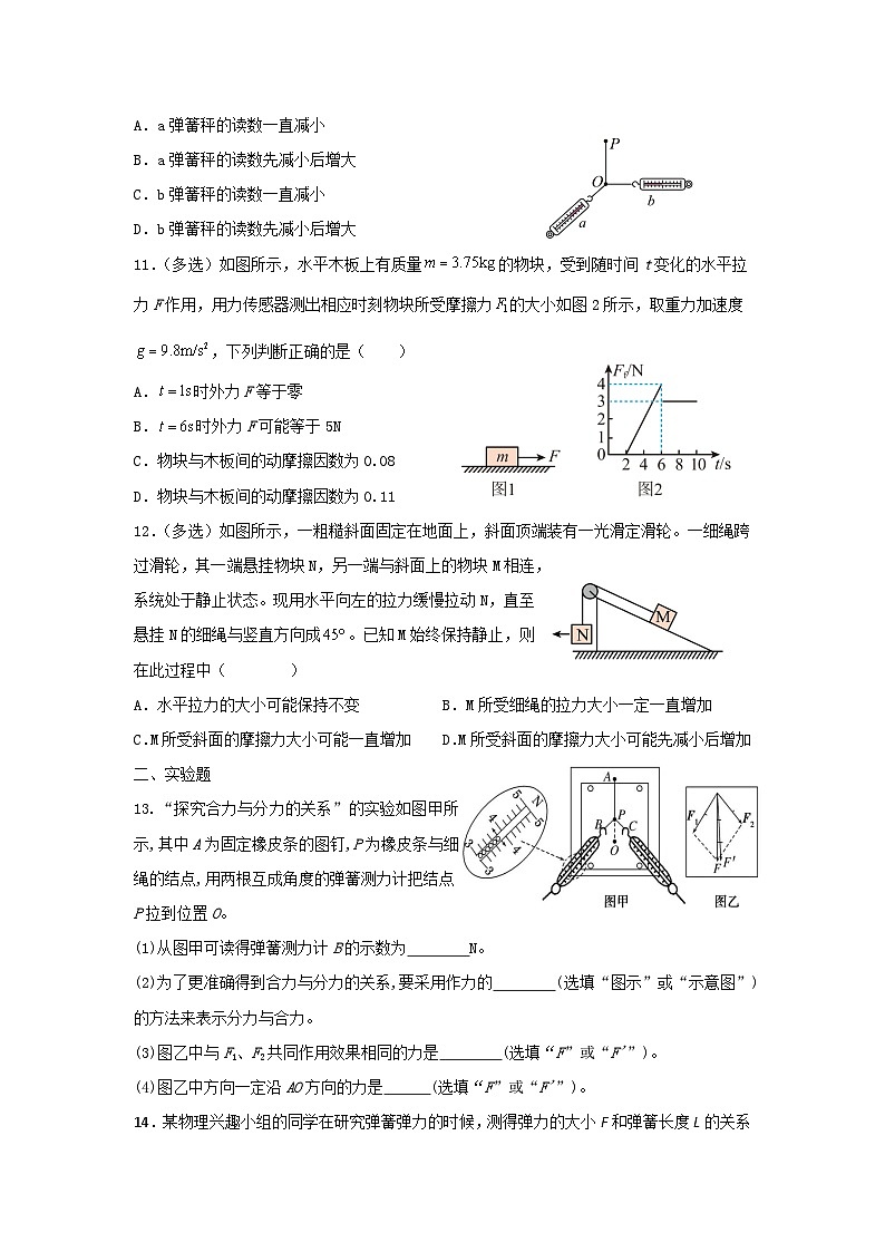2024-2025高中物理人教（2019）版必修一：第三章 相互作用 单元测试卷（3）第3页