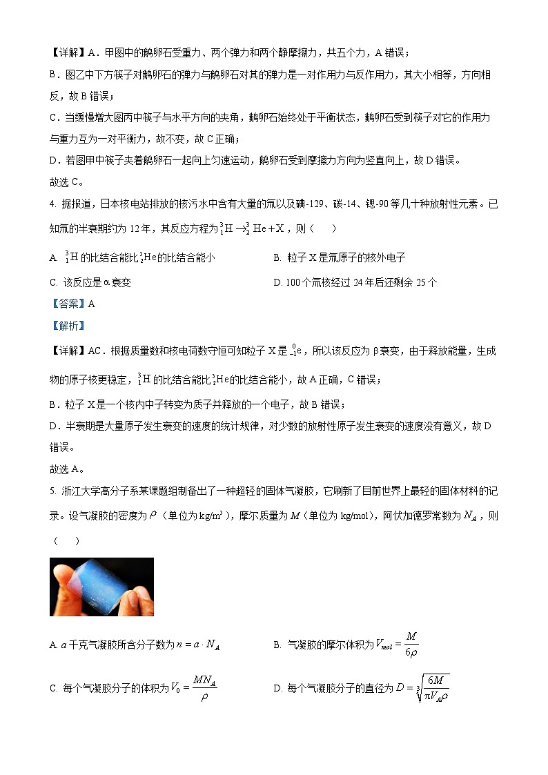浙江省杭州市浙南联盟2024-2025学年高三上学期10月联考物理试题（Word版附解析）03