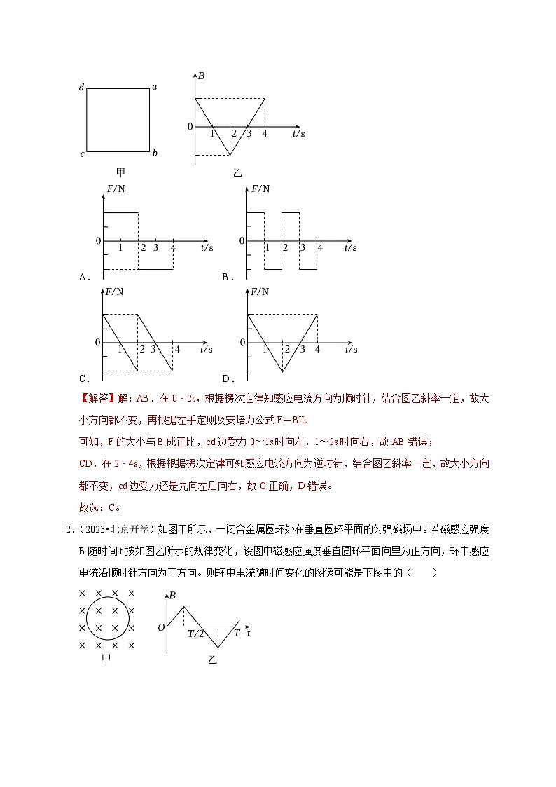 2025年高考物理：图像专题 专题07电磁感应中的图像问题（共10种图像类型）-学案解析版第2页
