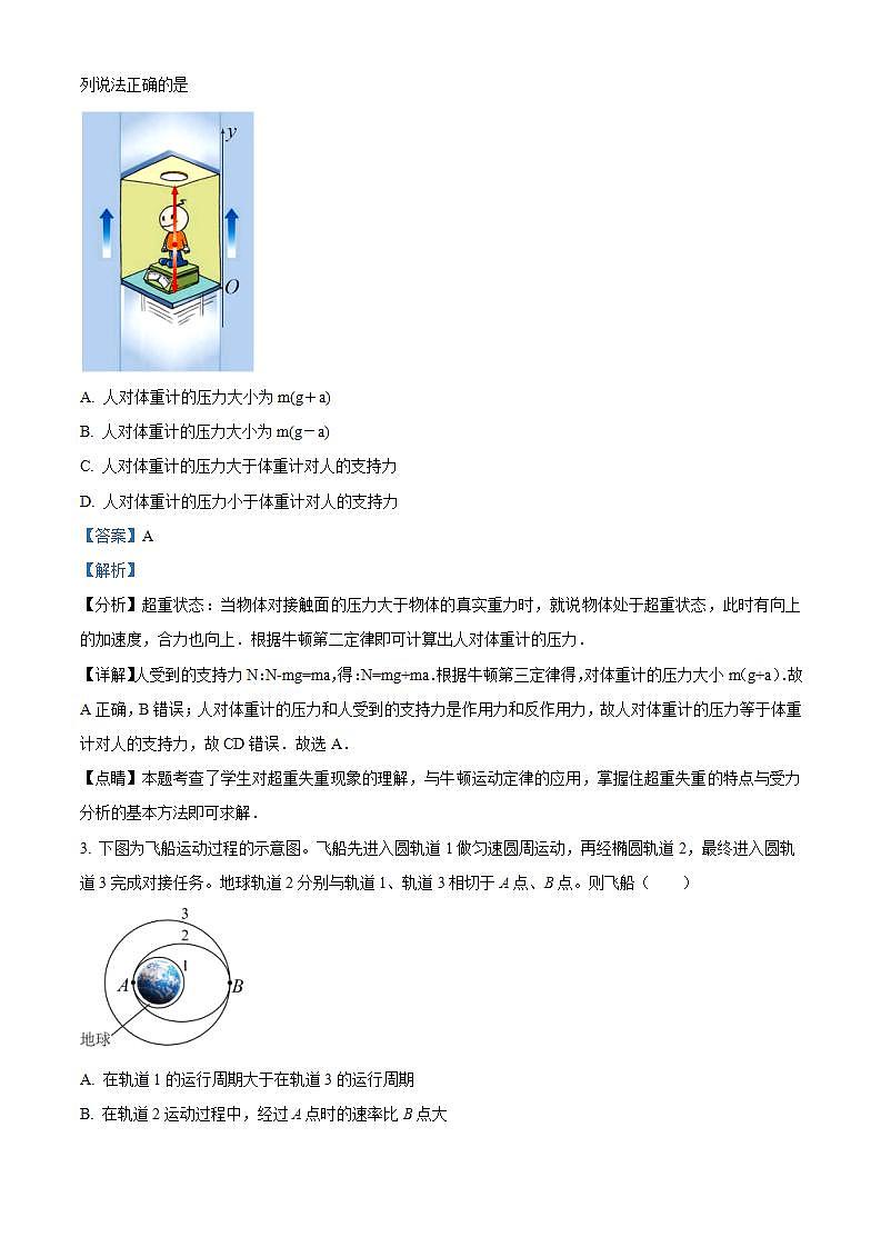 2024届北京市顺义区第一中学高三上学期11月期中物理试题  （解析版）第2页