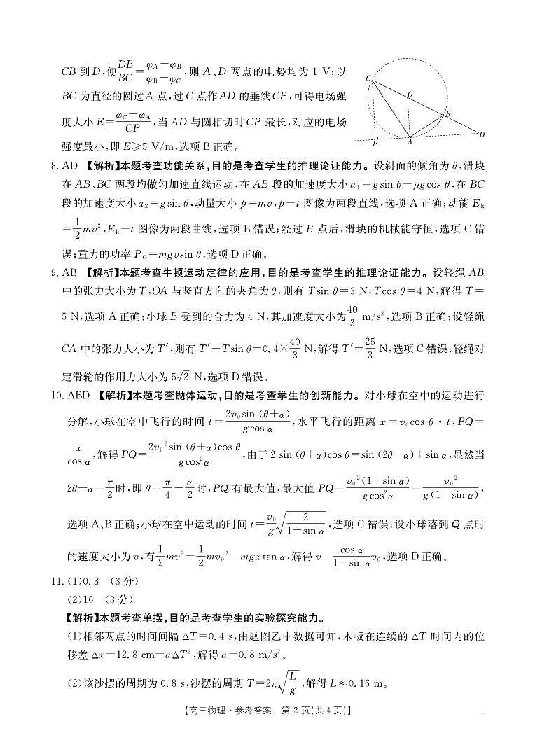 物理答案(1)第2页