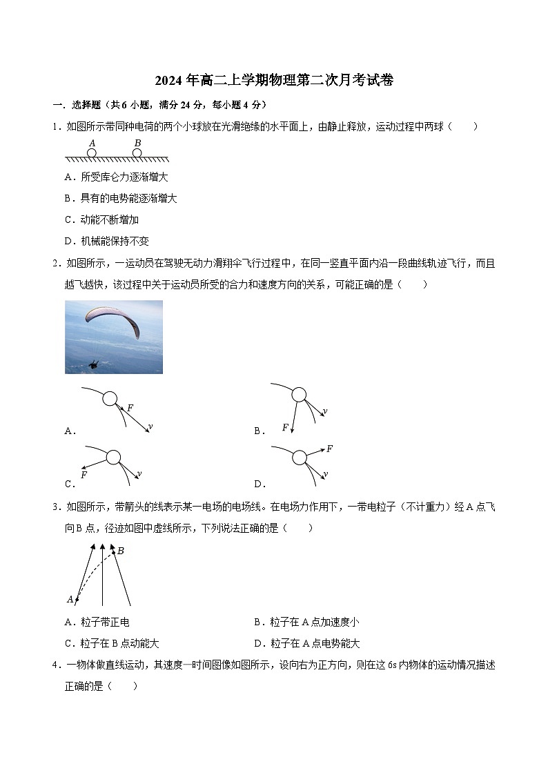 湖南省岳阳市临湘市2024-2025学年高二上学期10月月考物理试题01