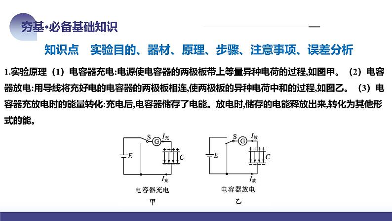 2024高考物理一轮复习 第41讲 观察电容器的充、放电现象（课件）第8页