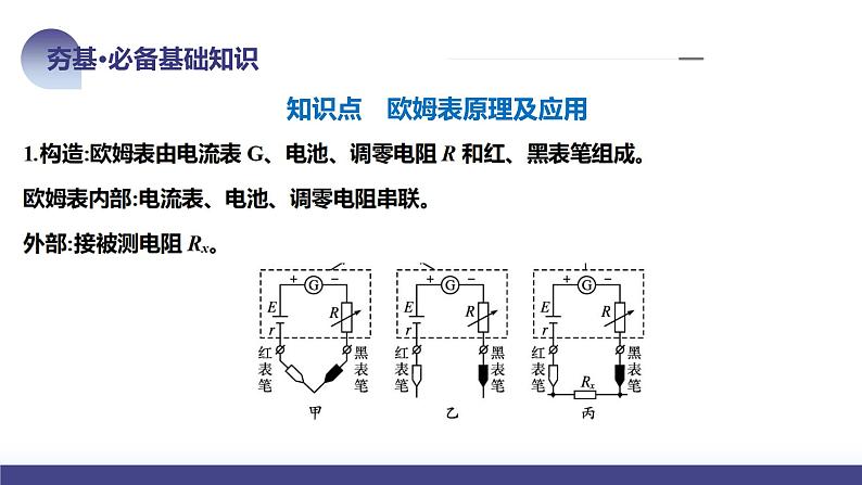 2024高考物理一轮复习 第48讲 用多用电表测量电学中的物理量（课件）第8页