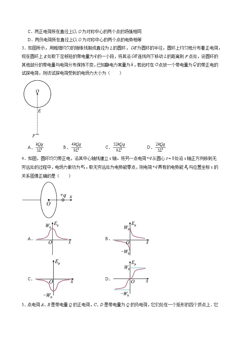 2024高考物理一轮复习第9章静电场(测试)(学生版+解析)第2页