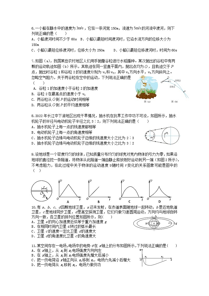 江苏省苏州市苏州高新区第一中学2024-2025学年高三上学期10月期中检测物理试题第2页