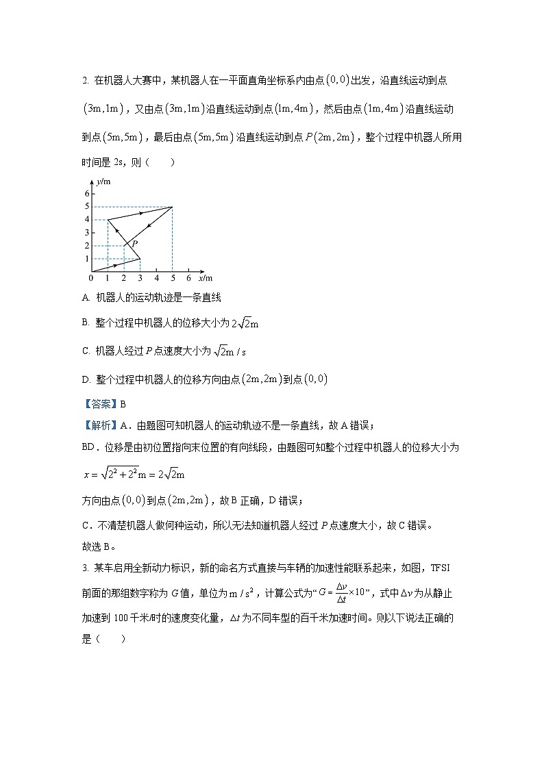 江苏省盐城市实验高中等四校2024-2025学年高一上学期联考月考物理试卷（解析版）02