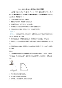 河南省许昌市襄城县部分学校2024-2025学年高三上学期学情监测物理试题（解析版）