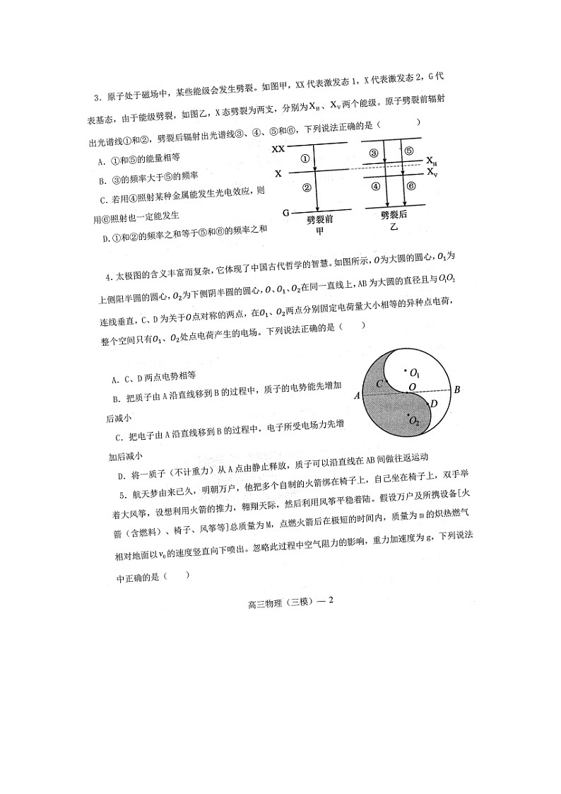 辽宁省部分高中2023-2024学年高三下学期5月期中考试（图片版）物理试卷第2页