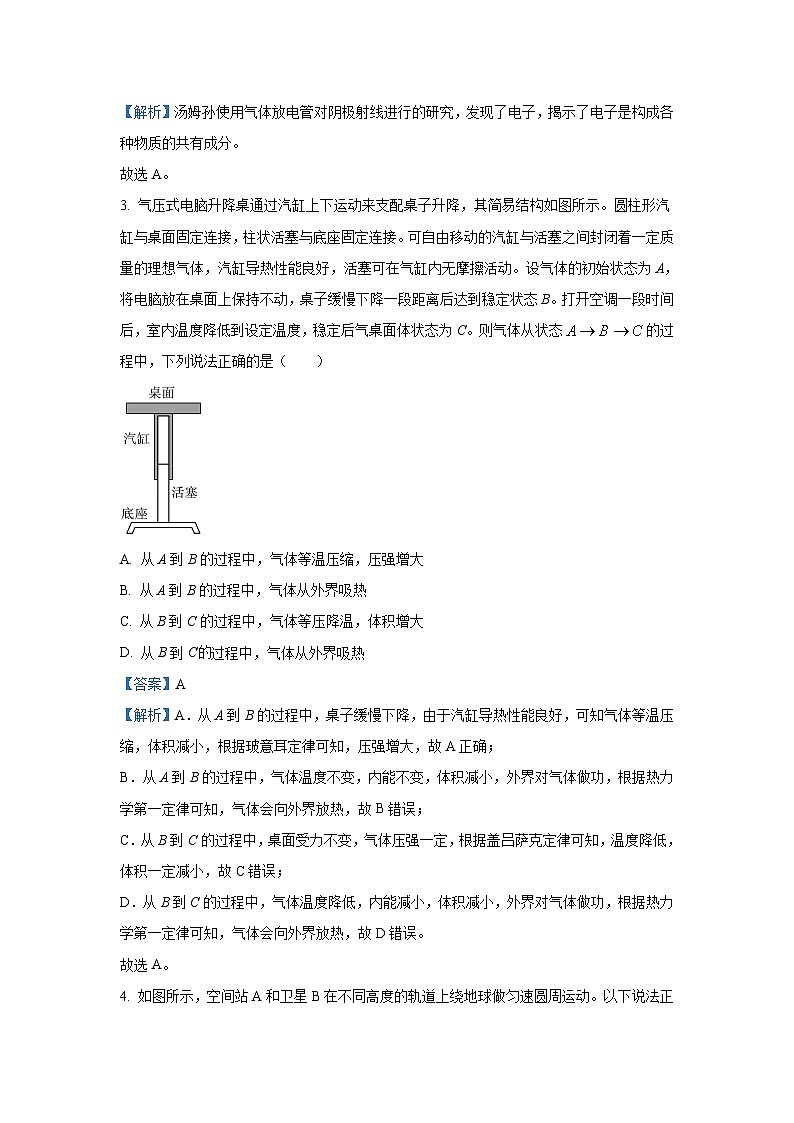 天津市河西区2024届高三下学期总复习质量调查(二)物理试卷(解析版)第3页