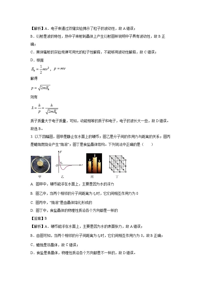 青海省西宁市大通县2023-2024学年高二下学期期末联考物理试卷(解析版)02