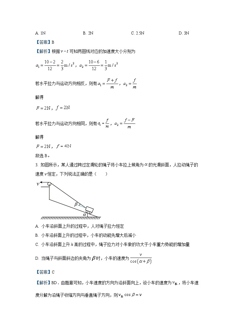 内蒙古通辽市2024届高三下学期第一次模拟考试物理试卷(解析版)第2页