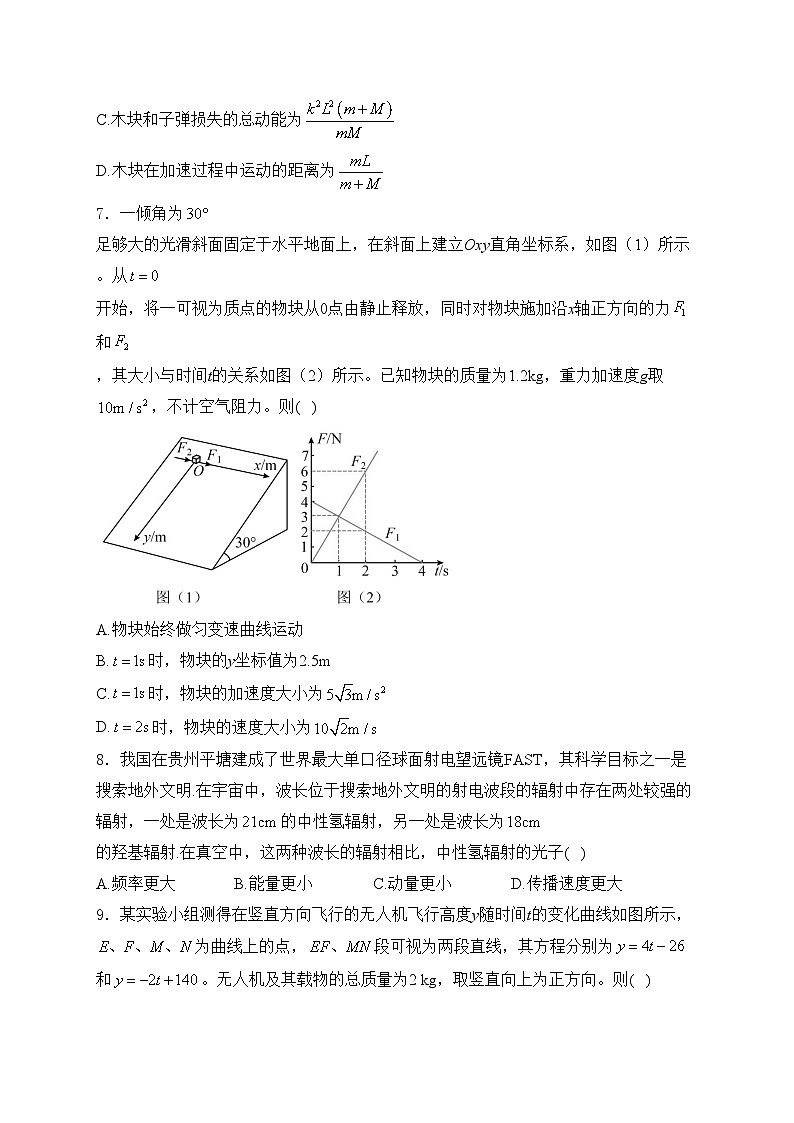 考点10 动量—五年（2020—2024年）高考物理真题专项分类汇编(含答案)第3页
