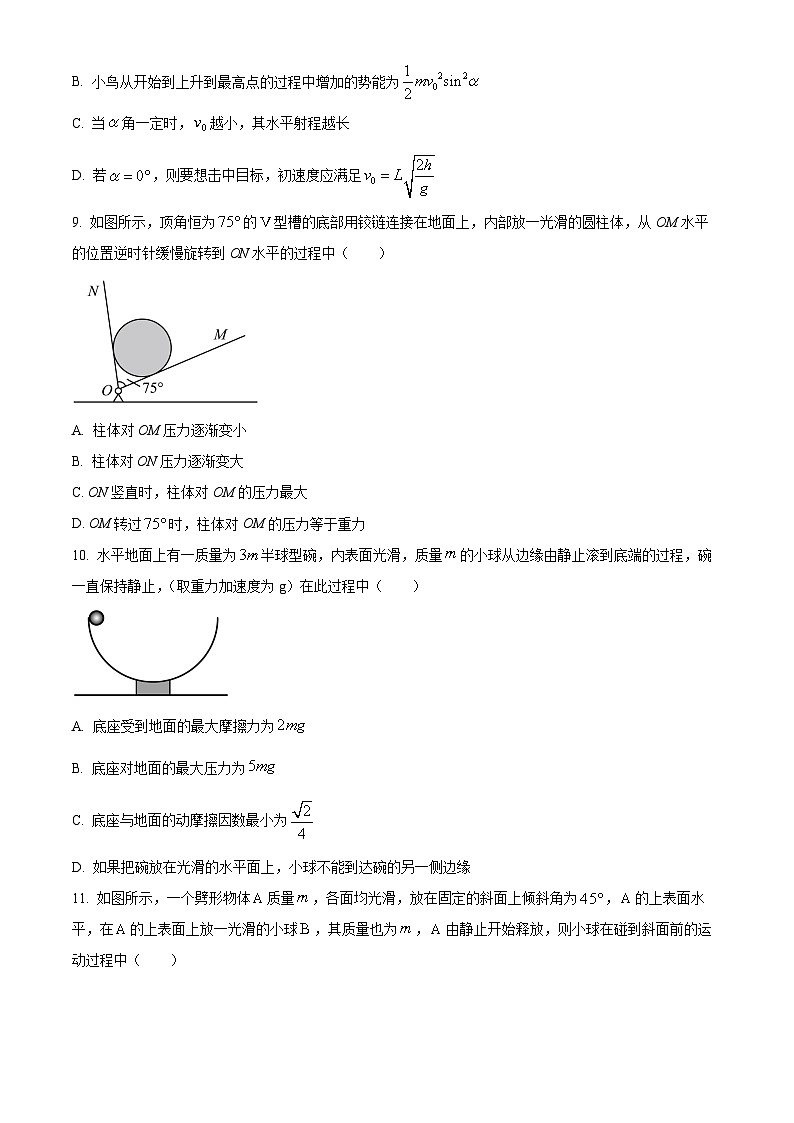 江苏省常州市第一中学2024-2025学年高三上学期10月月考物理试题（原卷版）第3页