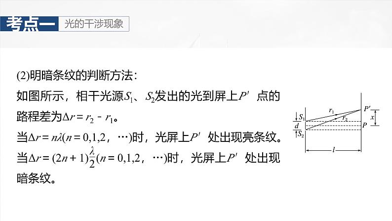 （新人教版） 2025年高考物理一轮复习课件第14章　第2课时　光的干涉、衍射和偏振第7页