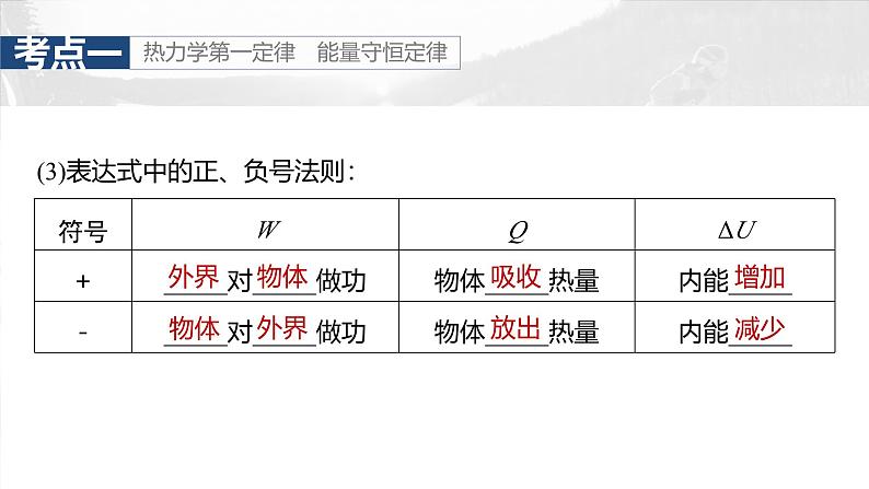 （新人教版） 2025年高考物理一轮复习课件第15章　第6课时　热力学定律与能量守恒定律第6页