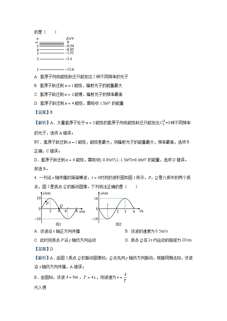 北京市西城区2024届高三下学期第二次模拟测试物理试卷(解析版)第2页