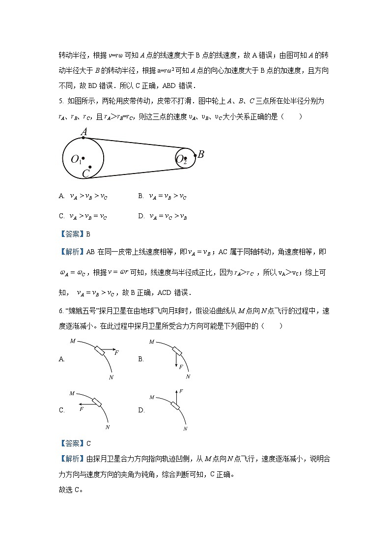 浙江省温州新力量2023-2024学年高一下学期期中联考物理试卷(解析版)03