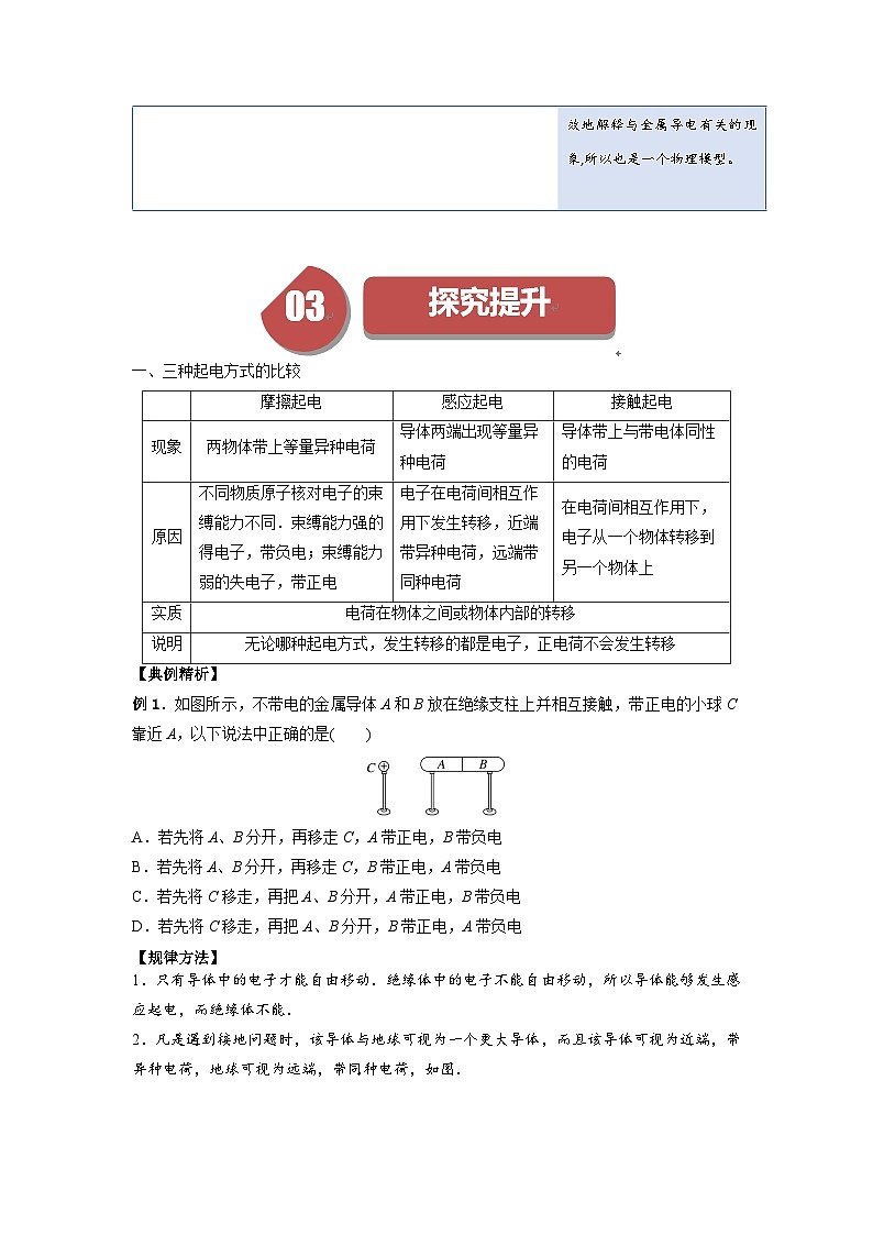人教版高中物理必修第三册同步讲义9.1电荷（原卷版）第3页