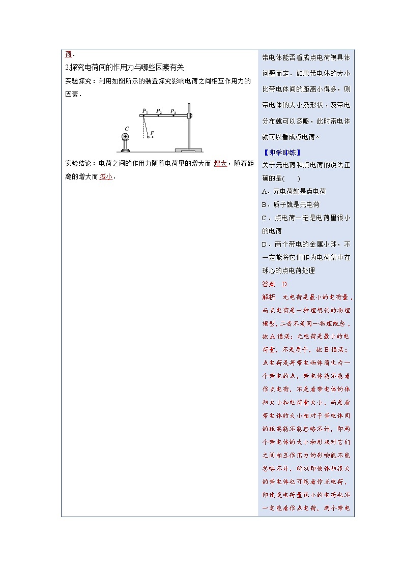 人教版高中物理必修第三册同步讲义9.2库仑定律（解析版）第2页