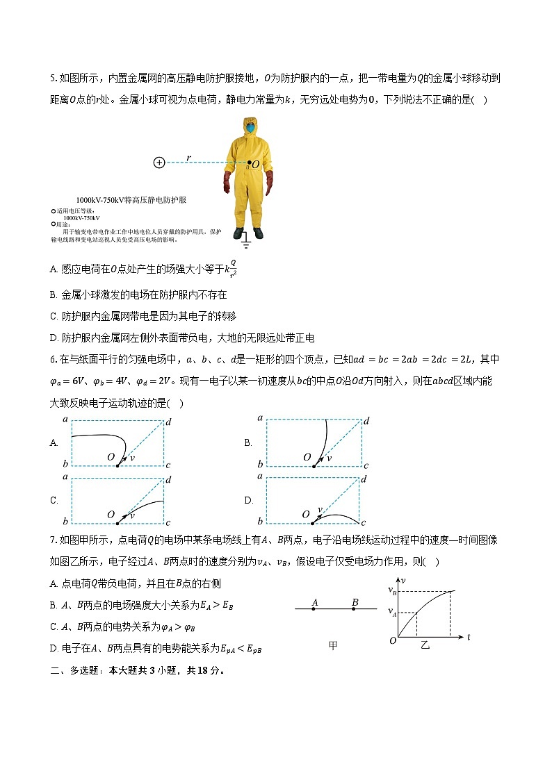 2024-2025学年陕西省西安市西安南高级开中学高二（上）月考物理试卷（10月）（含答案）第2页