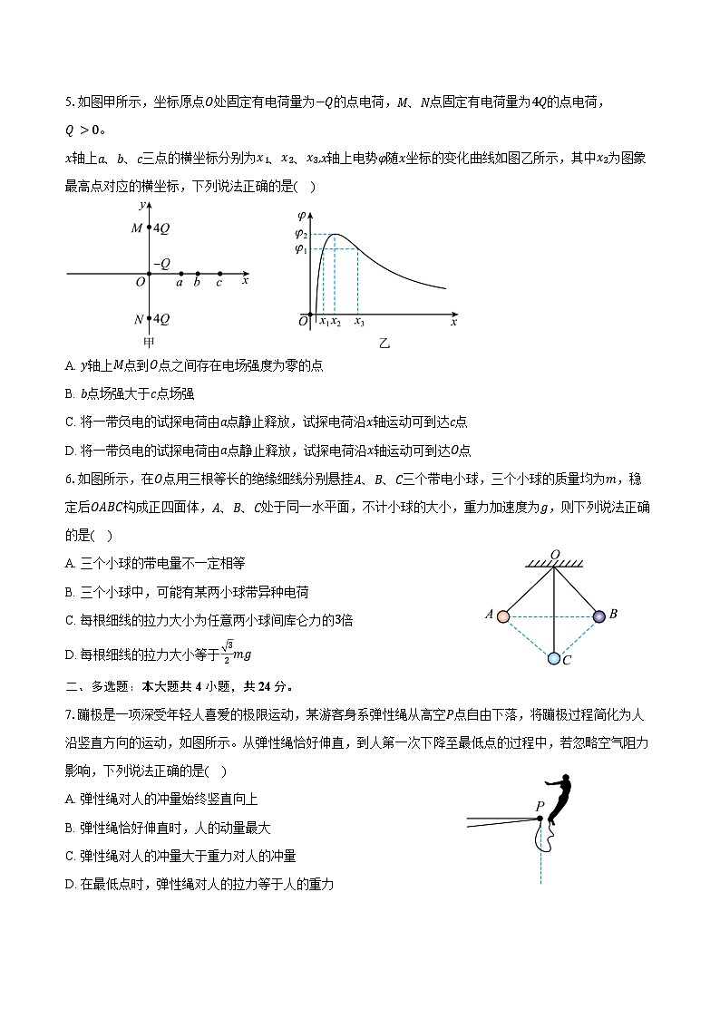 2024-2025学年山东省青岛第二中学高二（上）第一次月考物理试卷（含答案）第2页