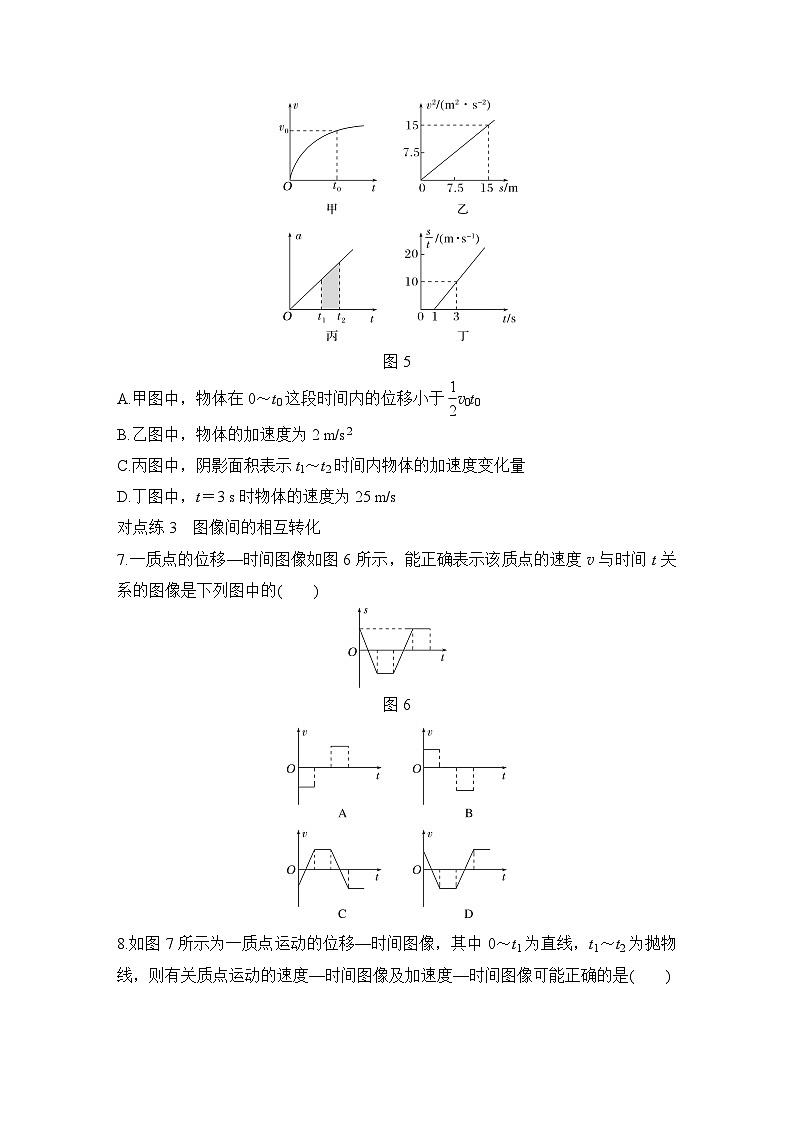 【高考物理】一轮复习：专题强化练（2025版创新设计）1、专题强化练一　运动图像问题03