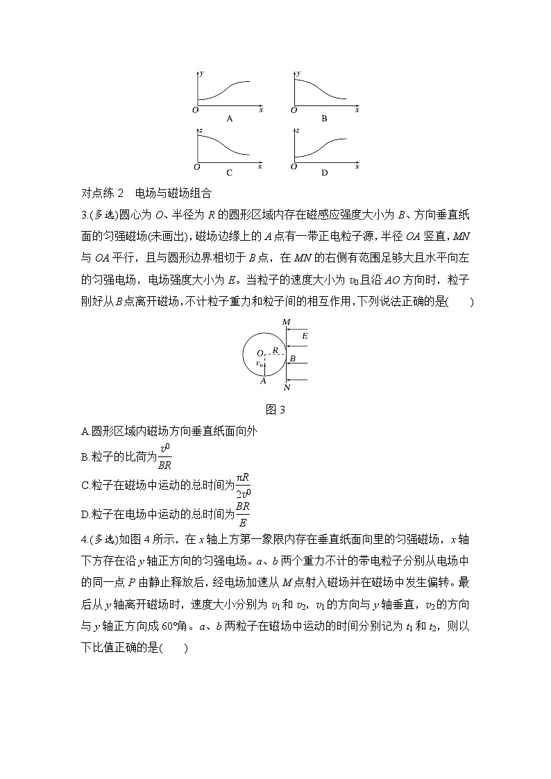 【高考物理】一轮复习：专题强化练（2025版创新设计）20、专题强化练二十　带电粒子在组合场中的运动第2页