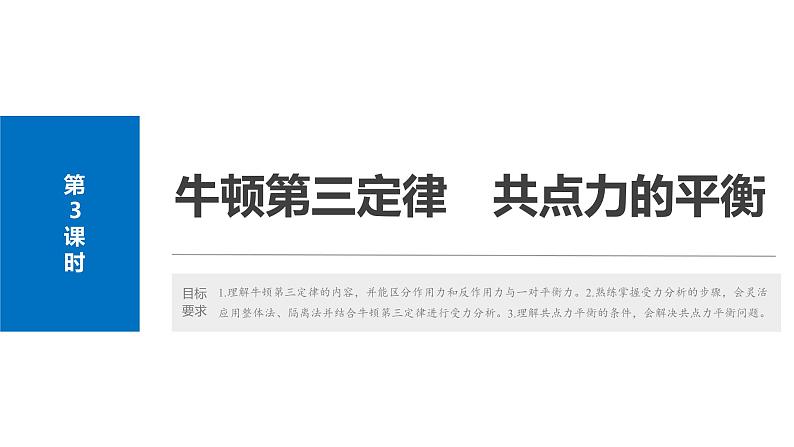 2025高考物理大一轮复习讲义人教版PPT课件牛顿第三定律　共点力的平衡02